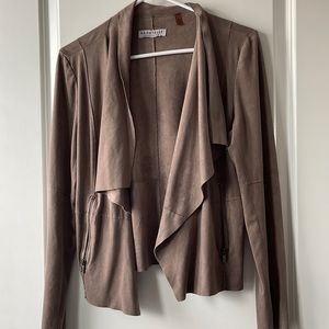 Faux suede blazer